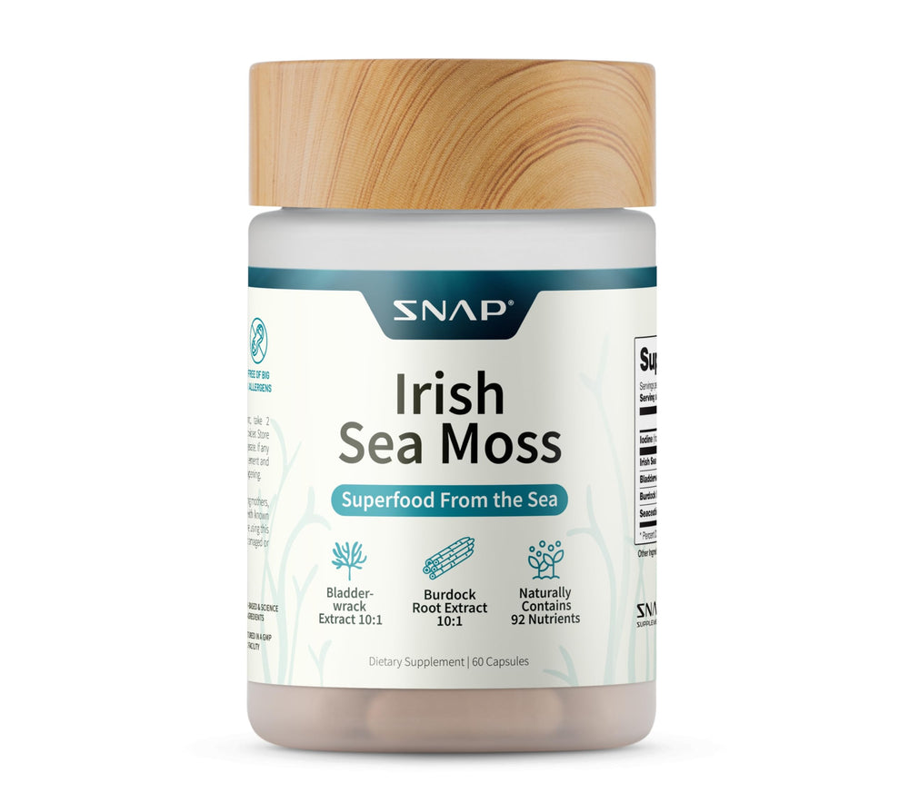 Cápsulas Snap Supplements para apoyar la vitalidad con musgo del mar irlandés