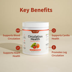Snap Supplements Circulation shake with glass for a quick daily circulation ritual.