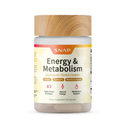 Snap Supplements Energy & Metabolism bottle front with a clean label, suggesting all-day energy.