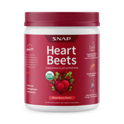 Heart Beets beetroot powder bottle by Snap Supplements for daily cardiovascular support