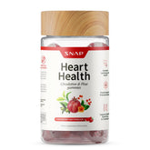 Snap Supplements Heart Health Gummies bottle front highlighting sugar-free heart support