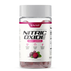 Snap Supplements Nitric Oxide Beet Root Gummies bottle front for easy daily energy support.