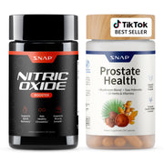 Snap Supplements Nitric Oxide Booster bottle pour for daily energy support.