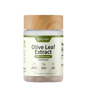 Snap Supplements Olive Leaf Extract bottle front shows high-potency oleuropein for daily wellness.