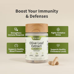 Snap Supplements Olive Leaf Extract capsules ready for daily supplement routines.