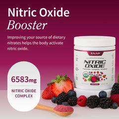 Snap Supplements organic beetroot powder scoop for convenient daily servings.