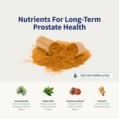 Close-up of Snap Supplements Prostate Health capsules showing plant-based formula