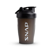 Snap Supplements shaker bottle with mixing ball for smooth shakes during workouts.