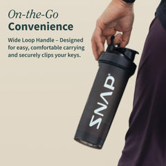 Snap Supplements shaker bottle 700 ml capacity for daily hydration.