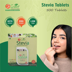 Dispensing So Sweet stevia tablets into a cup for easy sweetening