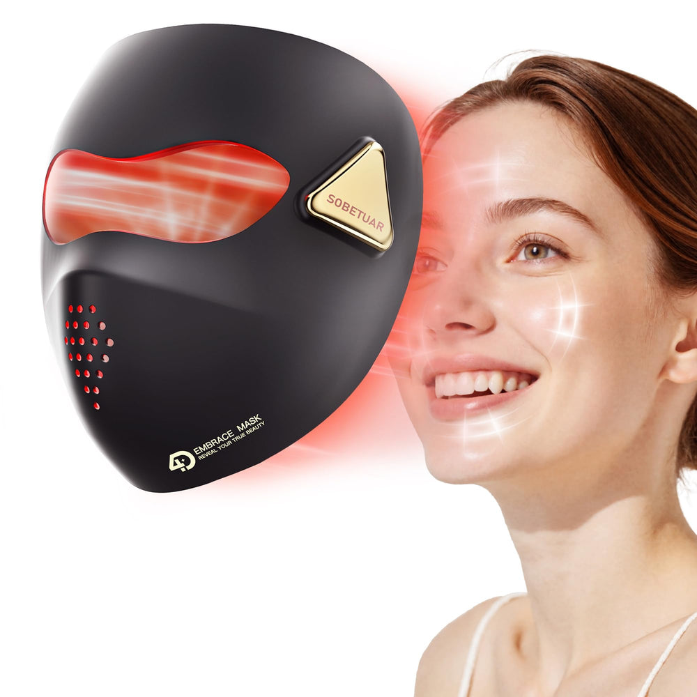 Sobetuar LED Light Therapy Mask front view for at-home skincare potential.