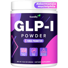 Soenihy GLP-1 supplement bottle front with label for daily gut support.
