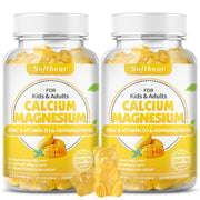 SoftBear gummies bottle highlighting bone support and immune health benefits.