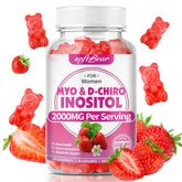 SoftBear Inositol Strawberry Gummies bottle showing the 60-count container for daily use.