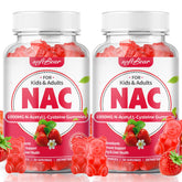 SoftBear NAC gummies bottle pour shows 1000mg per serving, potential immune support