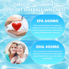 SoftBear Omega 3 Gummies logo with algae-based vegan source.