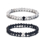 Softones lava rock diffuser bracelet close-up showing natural texture for aroma diffusion.