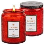 SogYupk Sweet Rose Aromatherapy Candle in a red glass bottle for intimate evenings