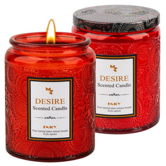 SogYupk Sweet Rose Aromatherapy Candle in a red glass bottle for intimate evenings