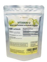 Solar Nutrition Vitamin U bottle front label for daily wellness.