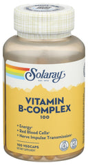 SOLARAY B-Complex 100mg bottle ready for daily use and energy support.