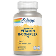 Solaray B-Complex 75 Time Release bottle front for daily nutrient support