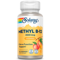 SOLARAY B12 methyl lozenge bottle for convenient daily use
