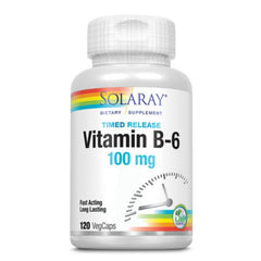 Solaray B-6 TSTR bottle with two-stage release for steady daily intake
