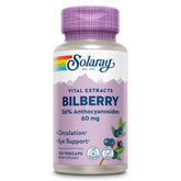 SOLARAY Bilberry Extract 60 mg capsule viewed, suggesting vision support potential.