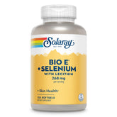 Solaray Bio E with Selenium bottle showing two daily softgels.