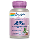 SOLARAY Black Cohosh root supplement bottle for menopause support.