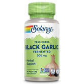 Solaray Black Garlic 500mg bottle front, convenient daily capsules for easy use.