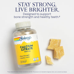 SOLARAY calcio citrato 1000mg etiqueta clara para consumo