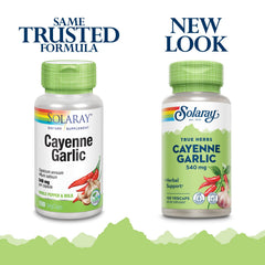 Solaray Cayenne Garlic label notes 40,000 SHU per serving.
