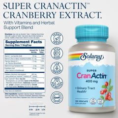 SOLARAY CranActin capsule close-up highlighting compact daily supplement.