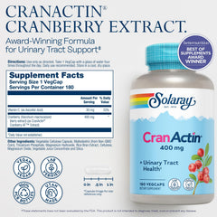 Close-up of SOLARAY Cranactin capsules for daily wellness