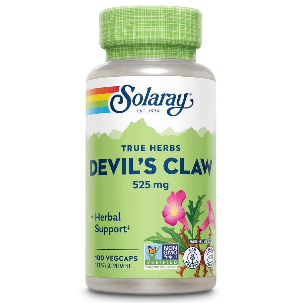 SOLARAY Devils Claw bottle front for easy daily use
