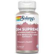 SOLARAY DIM Supreme bottle front showcases 100 mg DIM for midlife support.