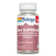 SOLARAY DIM Supreme, botella visible, posible apoyo al equilibrio femenino.