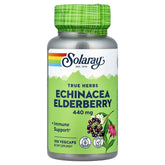 SOLARAY Echinacea and Elderberry capsules bottle for daily immune support.