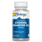 SOLARAY Evening Primrose Oil bottle with cold-pressed oil for skin support.