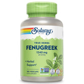SOLARAY Fenugreek seed bottle for daily plant-based wellness and easy-to-swallow capsules