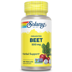 SOLARAY fermented beet root extract bottle pour for easy daily energy support