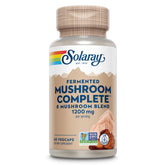 SOLARAY Fermented Mushroom Complete bottle and capsules for easy daily use