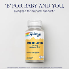 SOLARAY Folic Acid vegan capsules ready for daily use