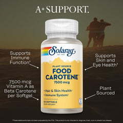 SOLARAY Food Carotene etiqueta con ingredientes vegetales y uso recomendado