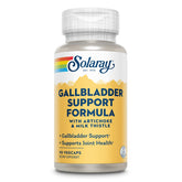 SOLARAY Gallbladder Support bottle label highlights key ingredients for gallbladder support.