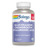 SOLARAY glucosamine chondroitin hyaluronic bottle highlights joint support potential.