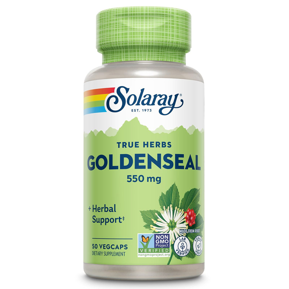 SOLARAY Goldenseal root capsules, 550 mg, for daily herbal support