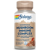 Solaray immune mushroom complex bottle for a convenient daily wellness routine.